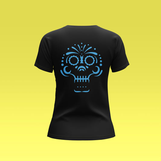 Playera Calaveria - Diseño para Mujer Calavera Talavera en negro