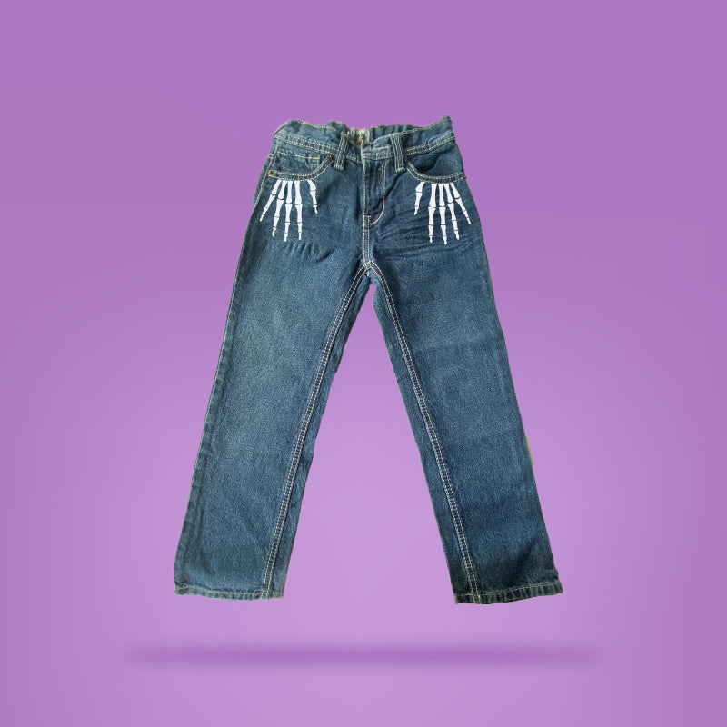 Pantalón Calaveria - Diseño manos de calavera para niño