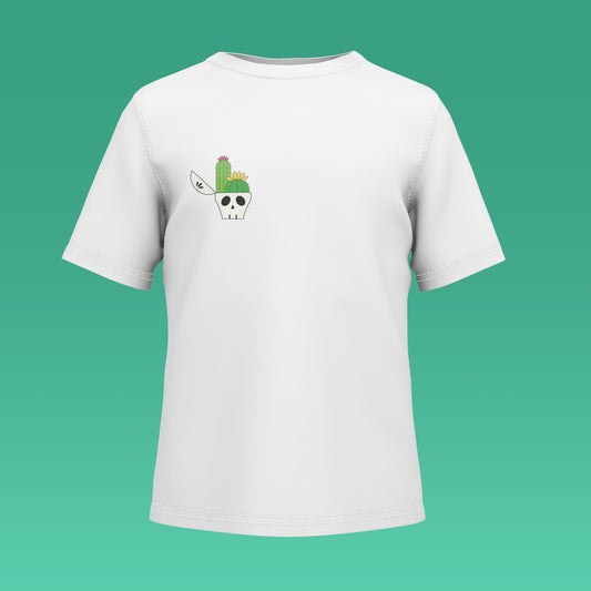Playera Calaveria - Diseño para Niño y Niña Calavera con Cactus