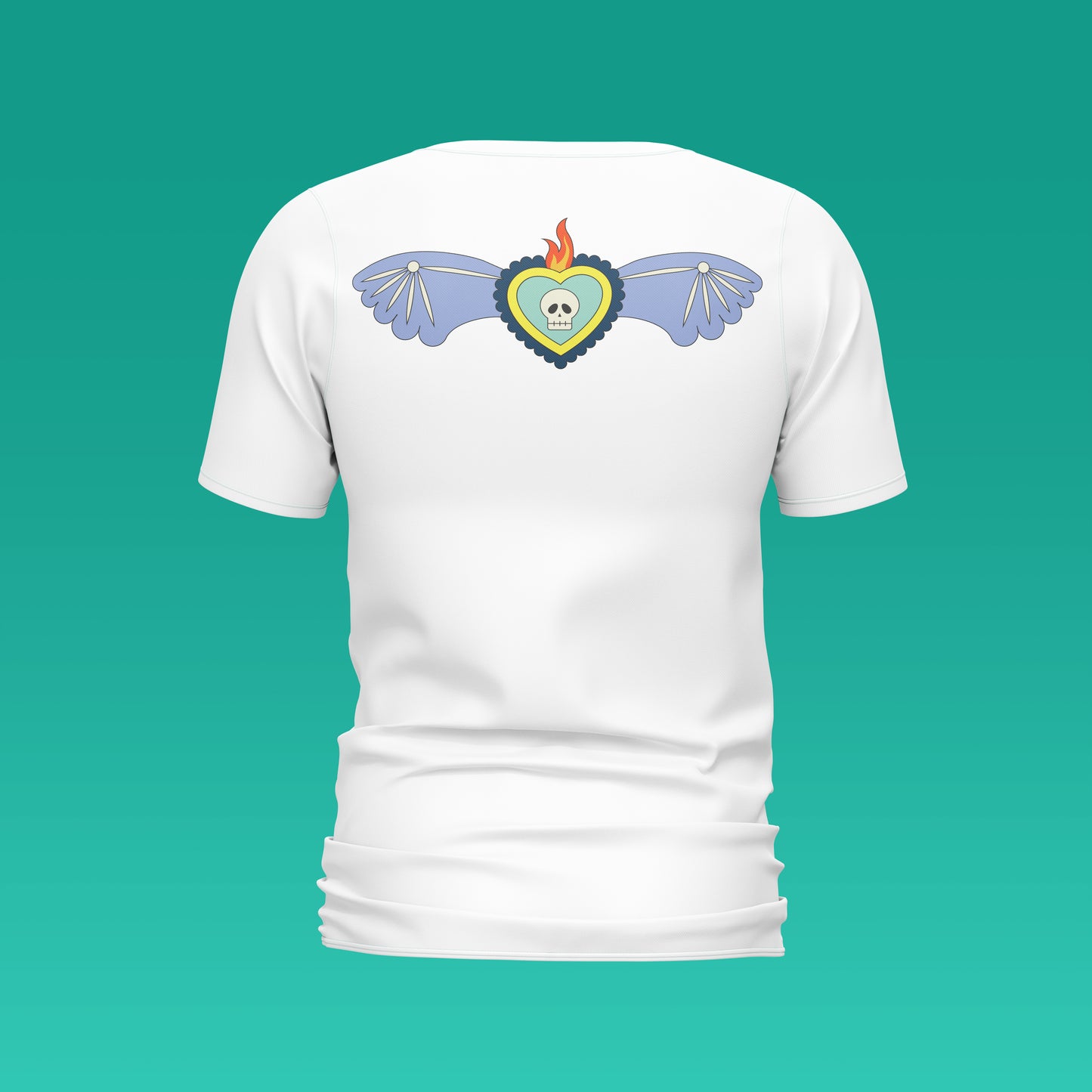 Playera Calaveria - Diseño para Hombre Calavera con Corazón