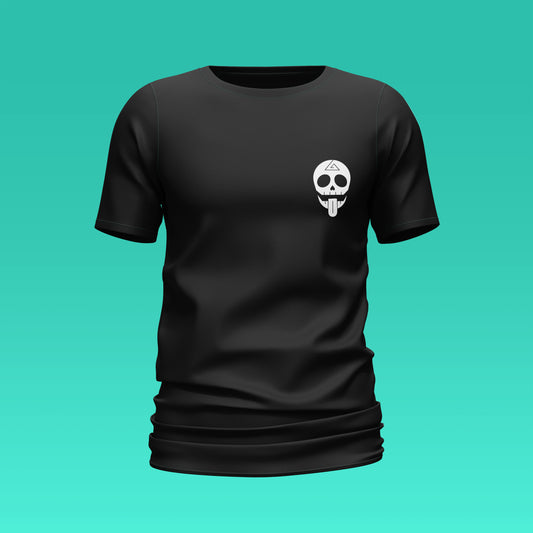 Playera Calaveria - Diseño Para Hombre Calavera Calendario Azteca en negro