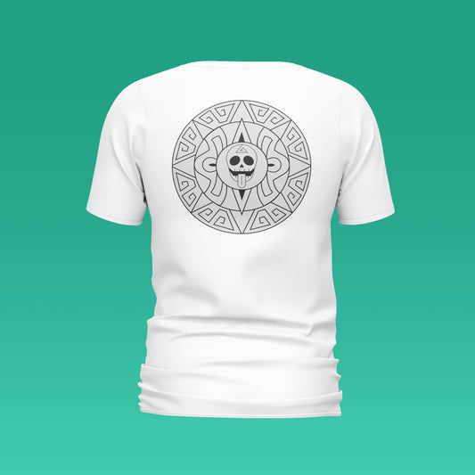 Playera Calaveria - Diseño para Niño y Niña Calavera Calendario Azteca
