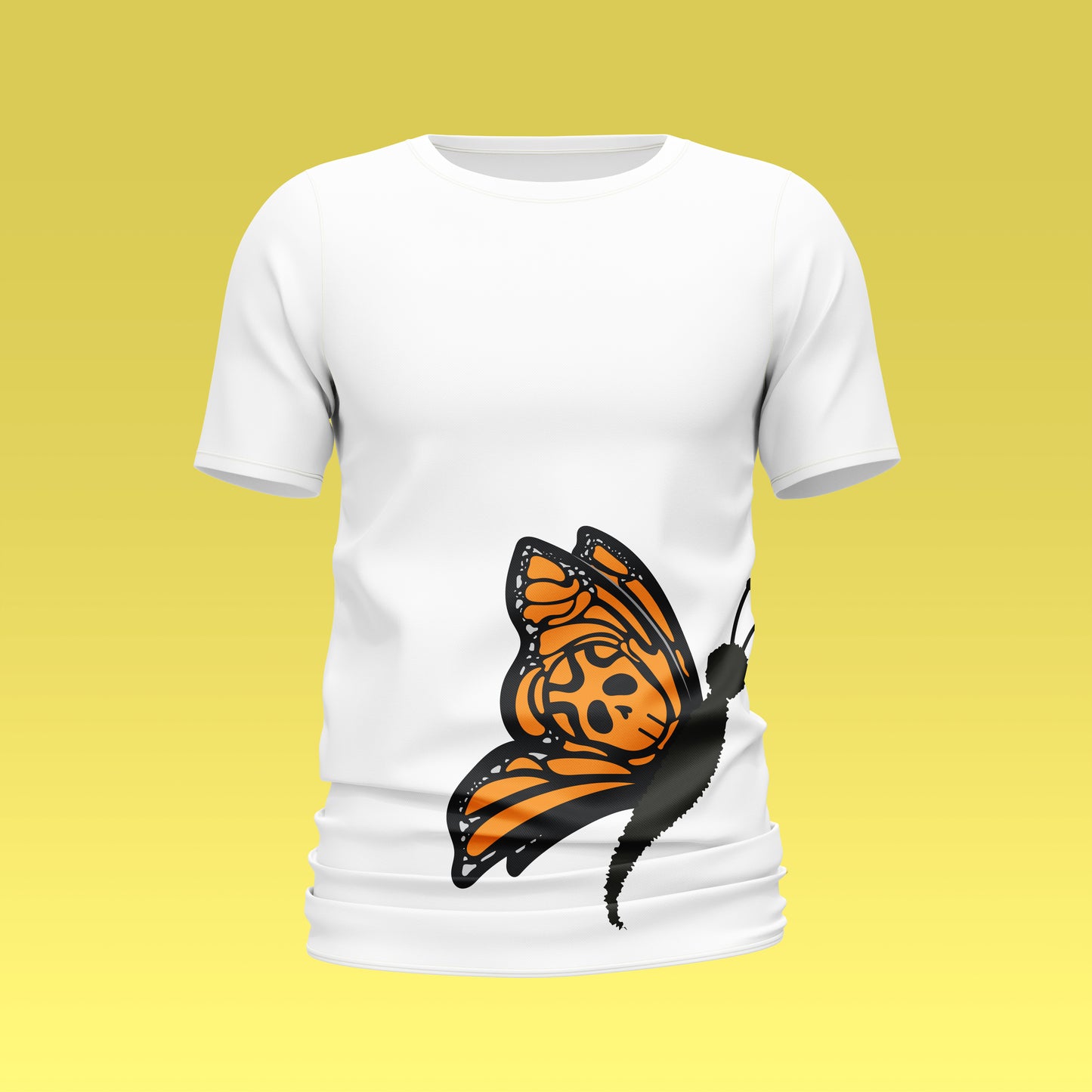 Playera Calaveria - Diseño para Hombre Calavera Monarca Frente
