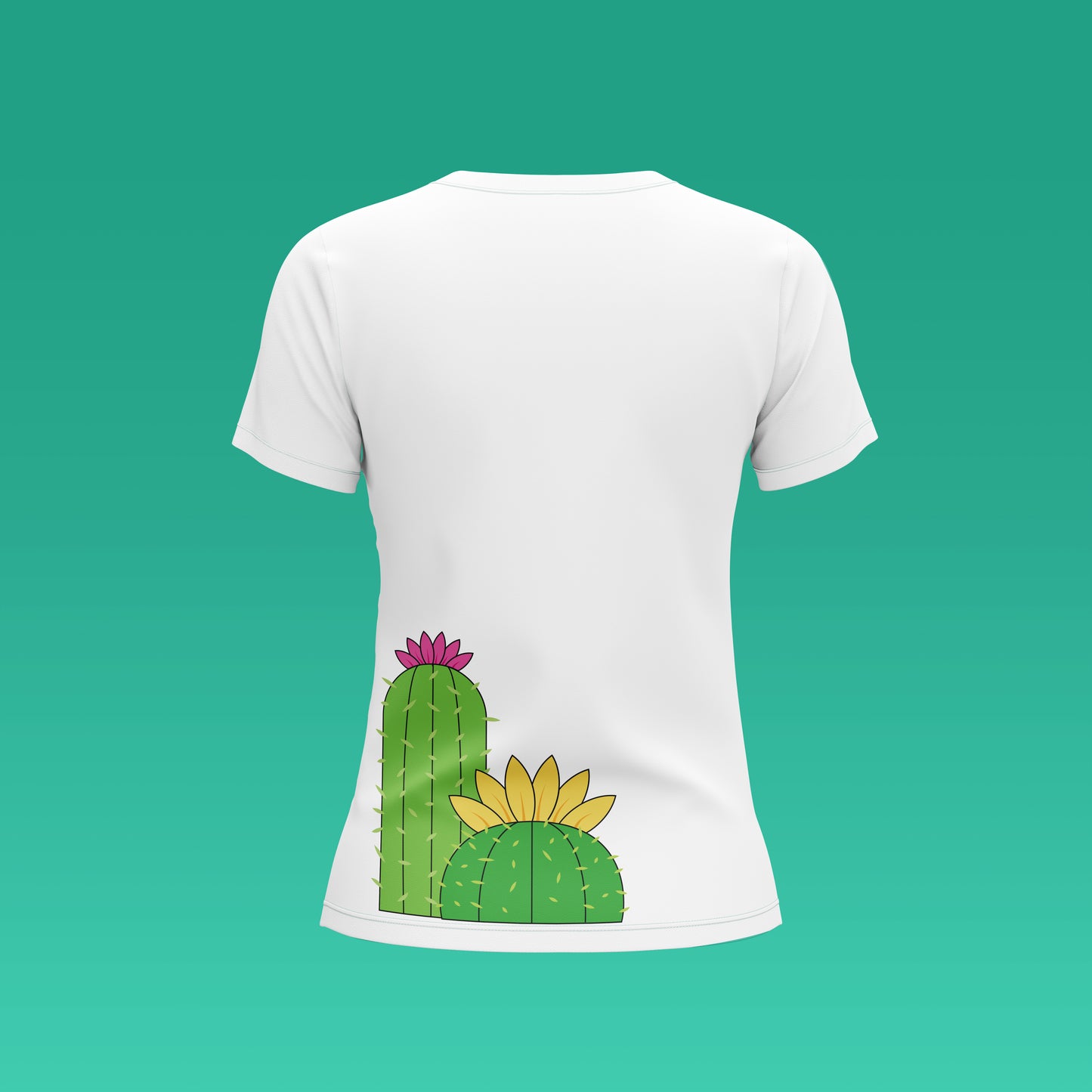 Playera Calaveria - Diseño para Mujer Calavera con Cactus