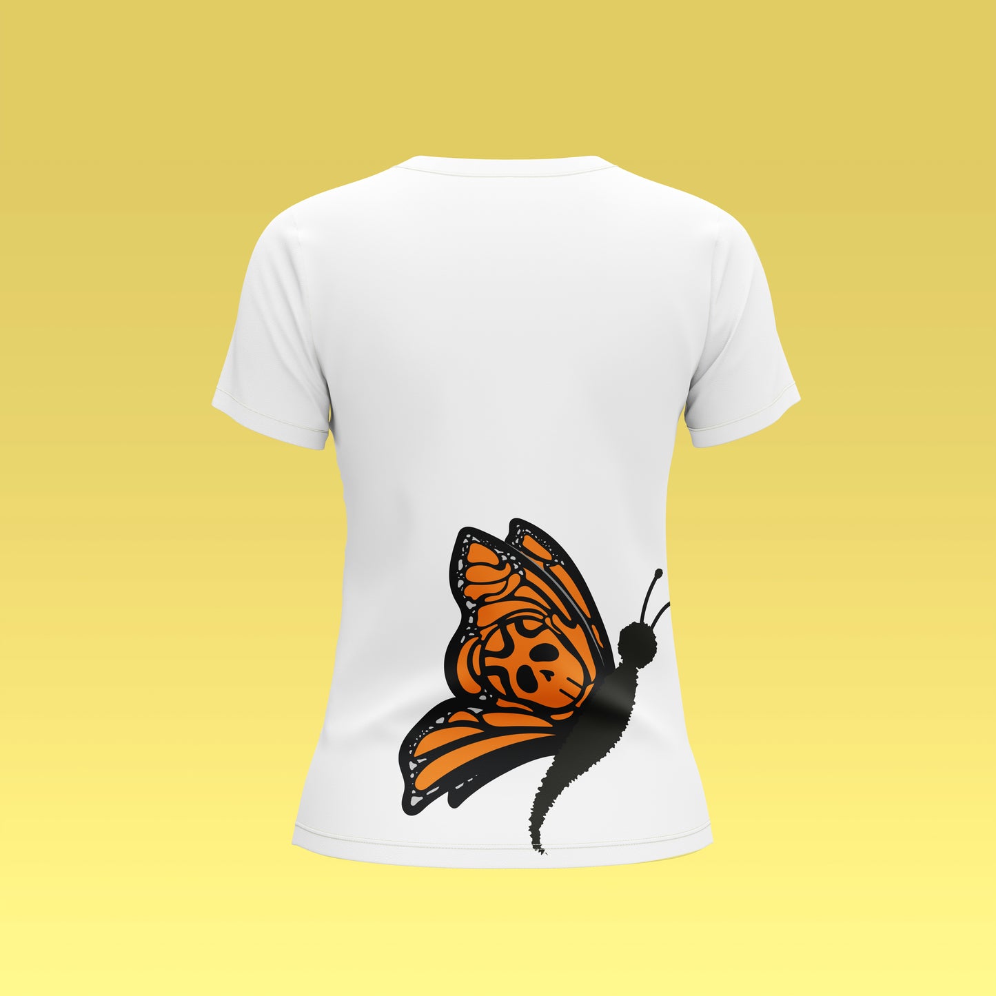 Playera Calaveria - Diseño para Mujer Calavera Monarca en la Espalda