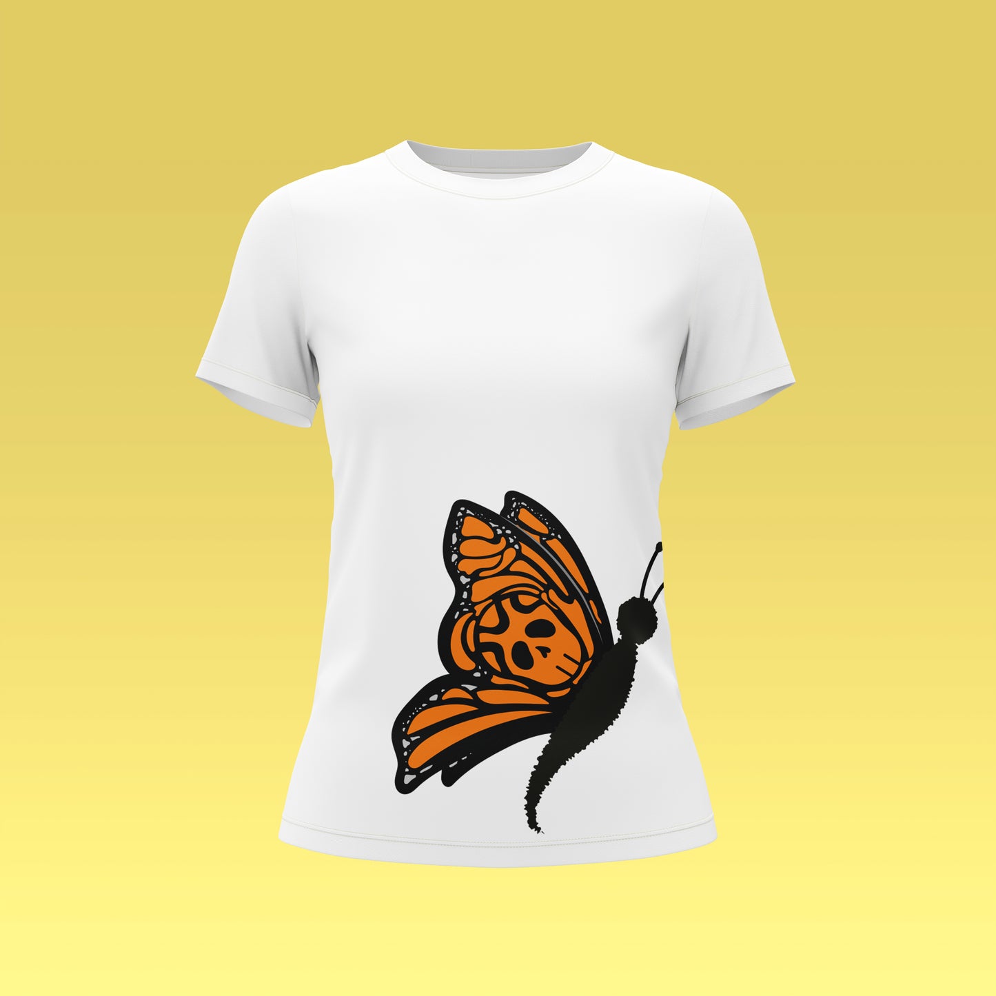 Playera Calaveria - Diseño para Mujer Calavera Monarca al Frente