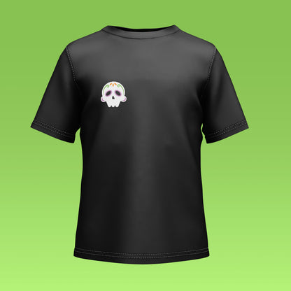 Playera Calaveria - Diseño para Niño y Niña Calavera Papel Picado en negro