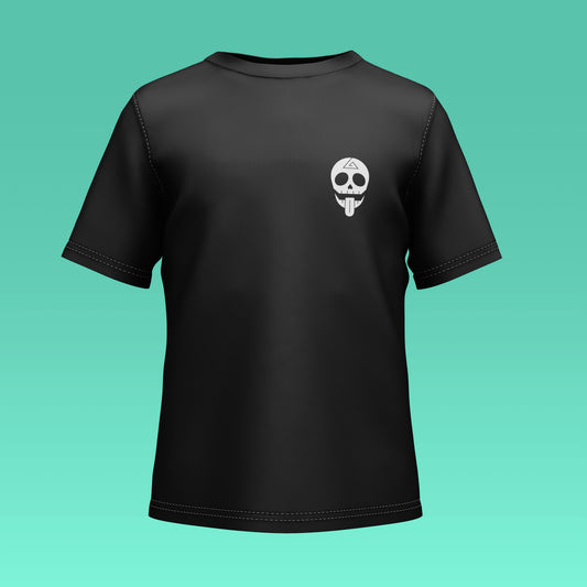 Playera Calaveria - Diseño para Niño y Niña Calavera Calendario Azteca en negro