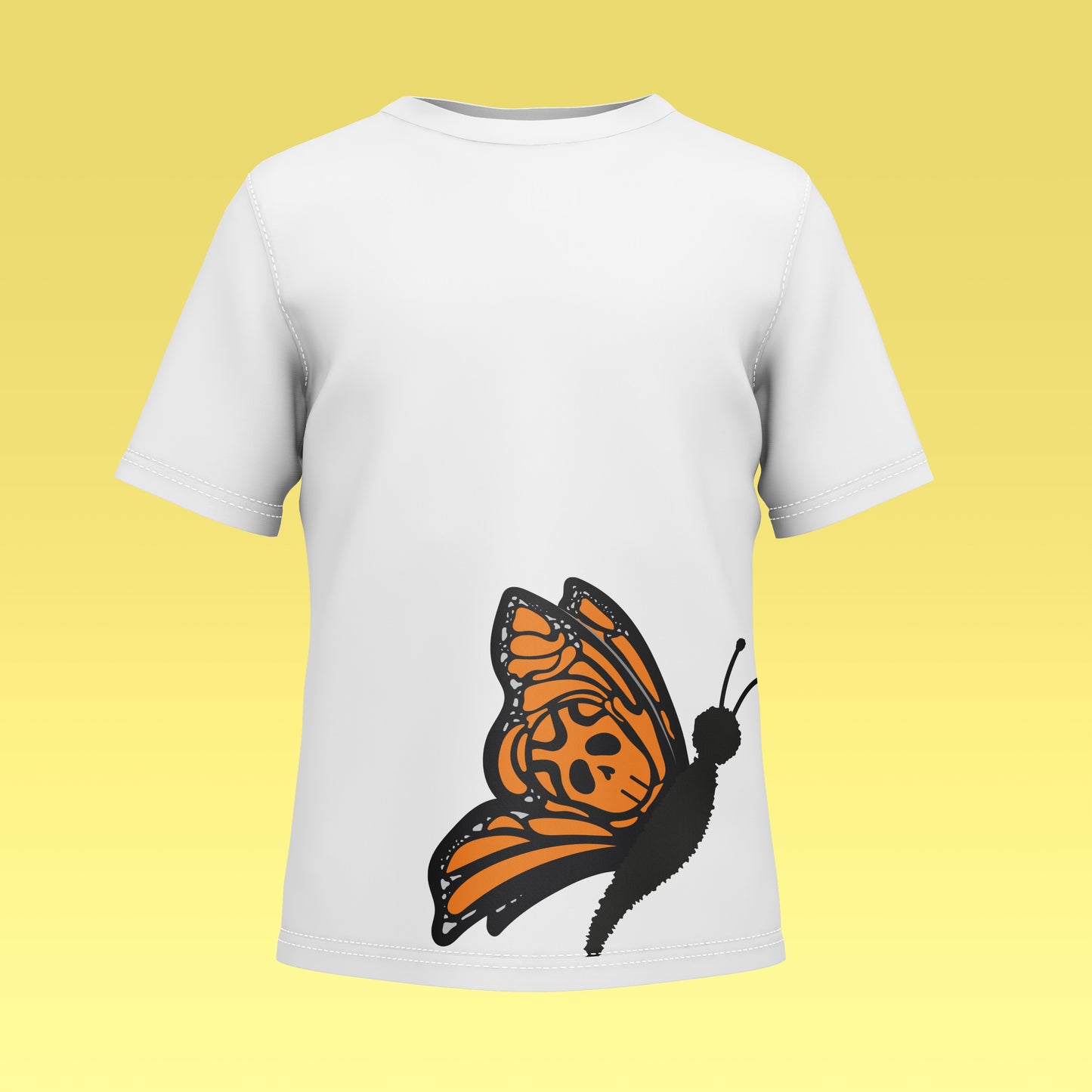 Playera Calaveria - Diseño para Niño y Niña Calavera Monarca al Frente